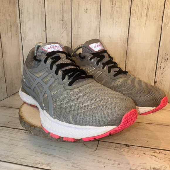 ASICS Shoes - Asics Womens Gel Nimbus 22 1012A585 Gray Running Shoes Sneakers Size 10.5